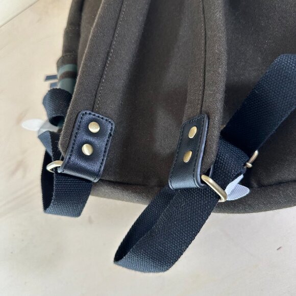 NWT Porter + Bond Otis Wool Backpack Olive Drab Green Men's Back to School - Picture 15 of 15